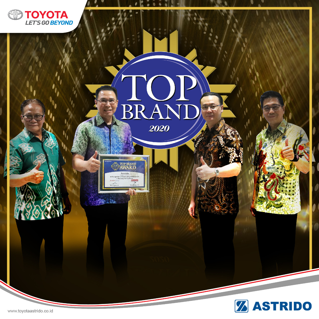 Toyota AStrido - ASTRIDO KEMBALI MENERIMA PENGHARGAAN TOP BRAND AWARD 2020